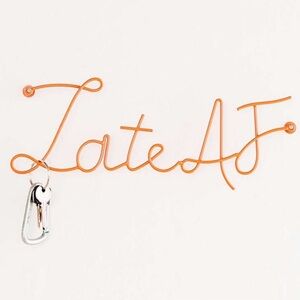 Late Af Key Holder Wall Decor